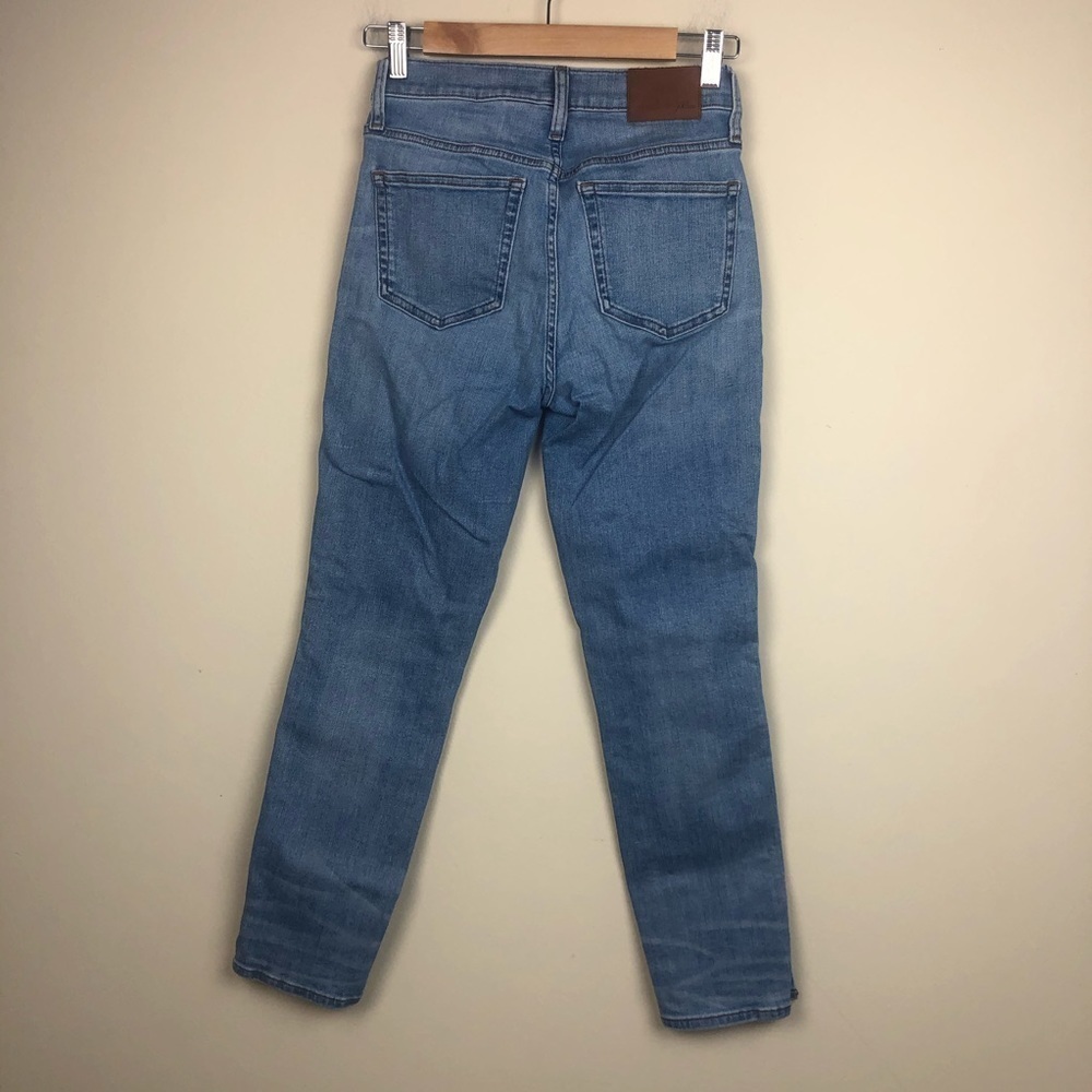 J Crew Vintage Straight High Rise Side Slit Jeans 25 Blue - Picture 7 of 12